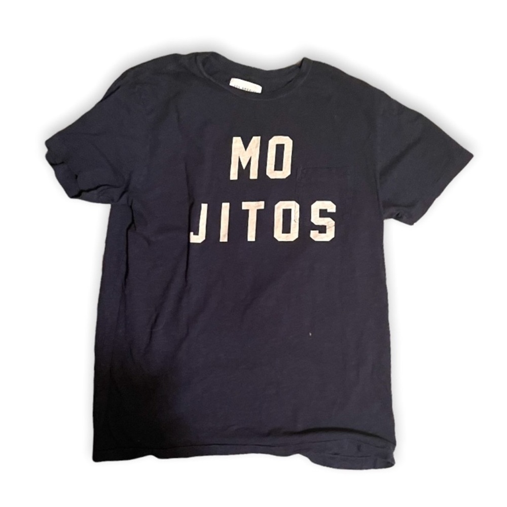 SOL ANGELES NAVY BLUE MOJITOS ROLLED COTTON TEE SIZE: LARGE - Picture 3 of 9